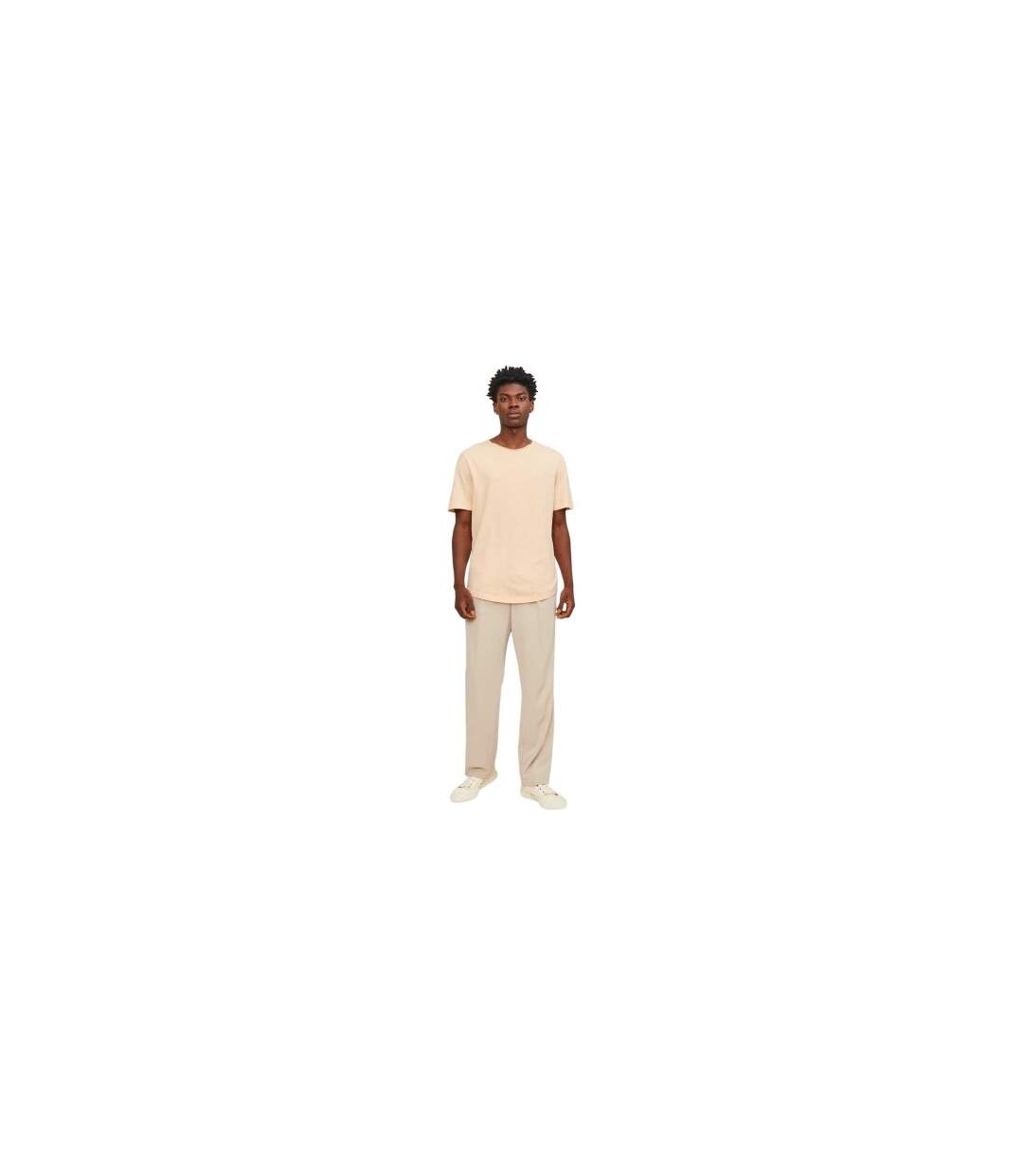 T-shirt Motif/style Uni Homme Abricot Jack And Jones-1