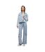 Veste En Jean Motif/style Années 80 Femme Bleu Clair Délavé Urban Classics-1