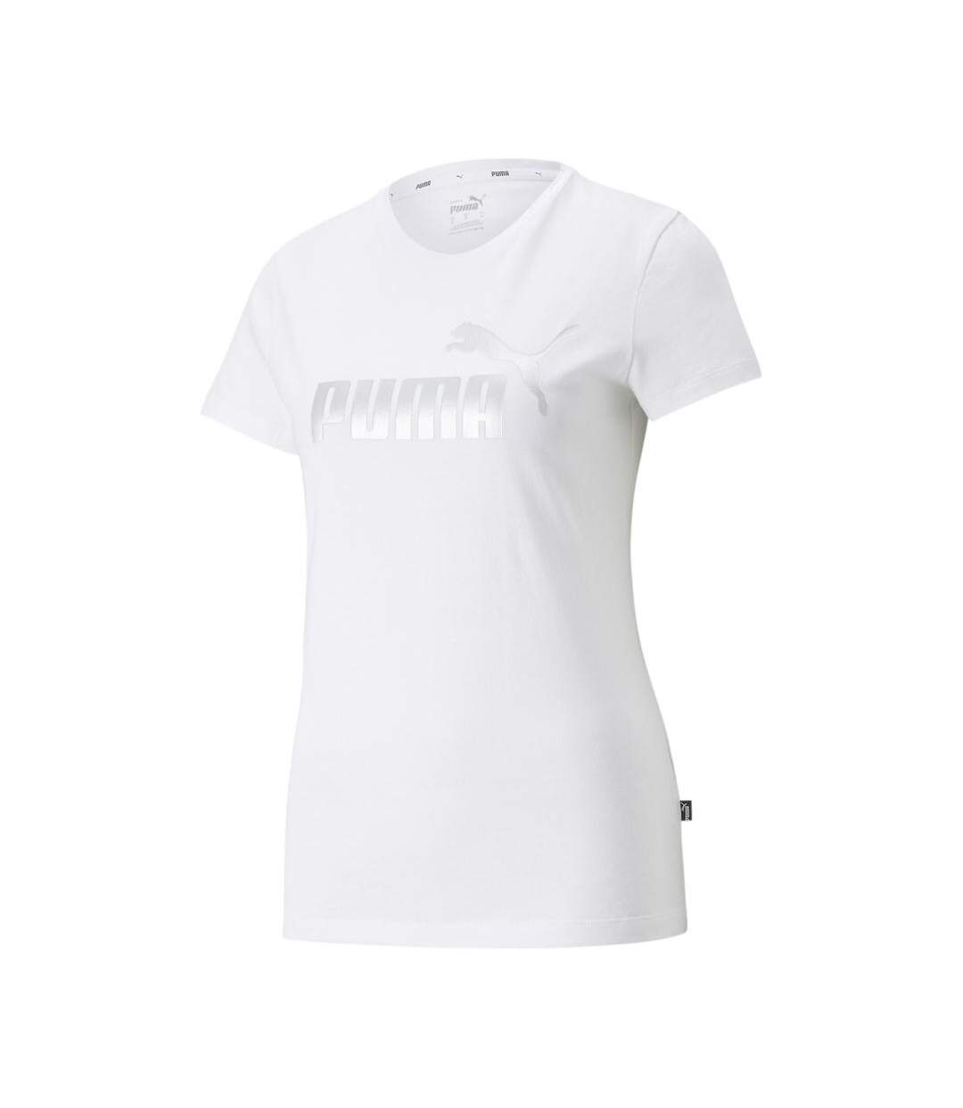 T-shirt Blanc Femme Puma Ess+ Metallic - L-1