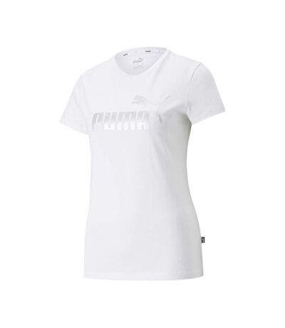 T-shirt Blanc Femme Puma Ess+ Metallic - L