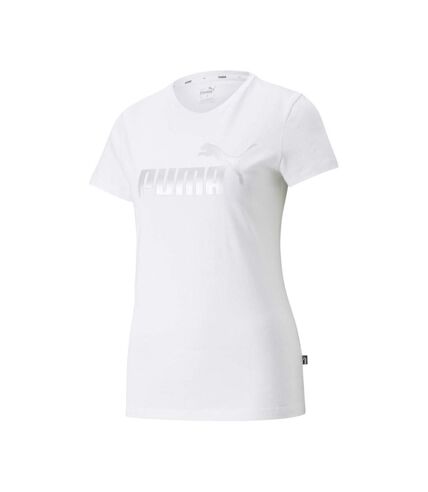 T-shirt Blanc Femme Puma Ess+ Metallic - L