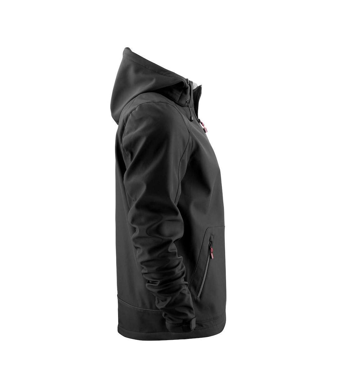 Mens Karting Soft Shell Jacket Black Printer-4