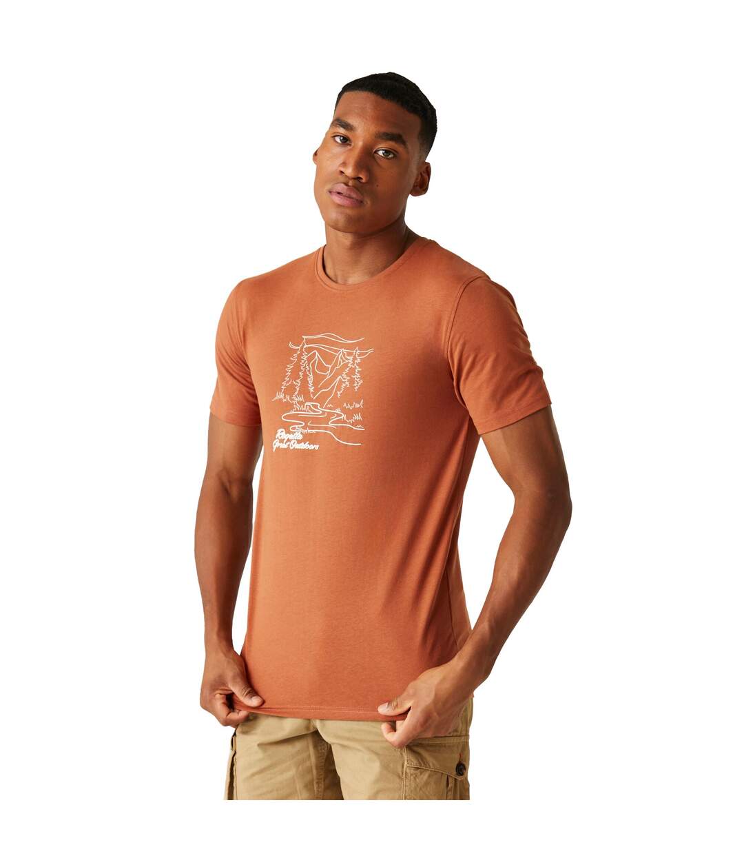 T-shirt cline homme terre cuite Regatta