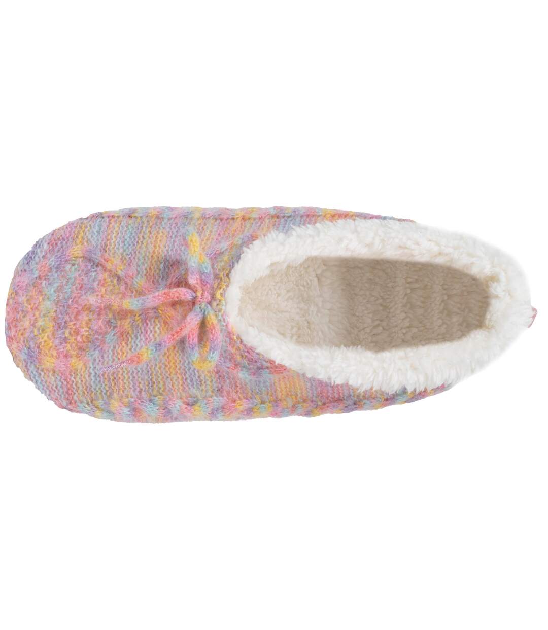 Isotoner Chaussettes d'intérieur femme maille torsadée - fourrées, antidérapantes-2
