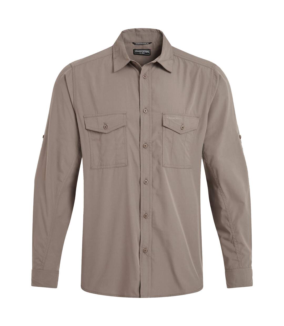 Chemise Décontractée Manches Longues Kiwi Homme Marron Gris Craghoppers-2