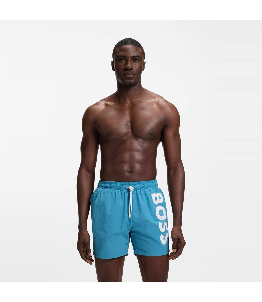 Short De Bain Motif/style Logo Homme Turquoise Vif Turquoise Pâle Boss-2