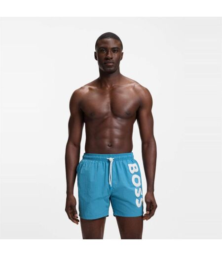Short De Bain Motif/style Logo Homme Turquoise Vif Turquoise Pâle Boss