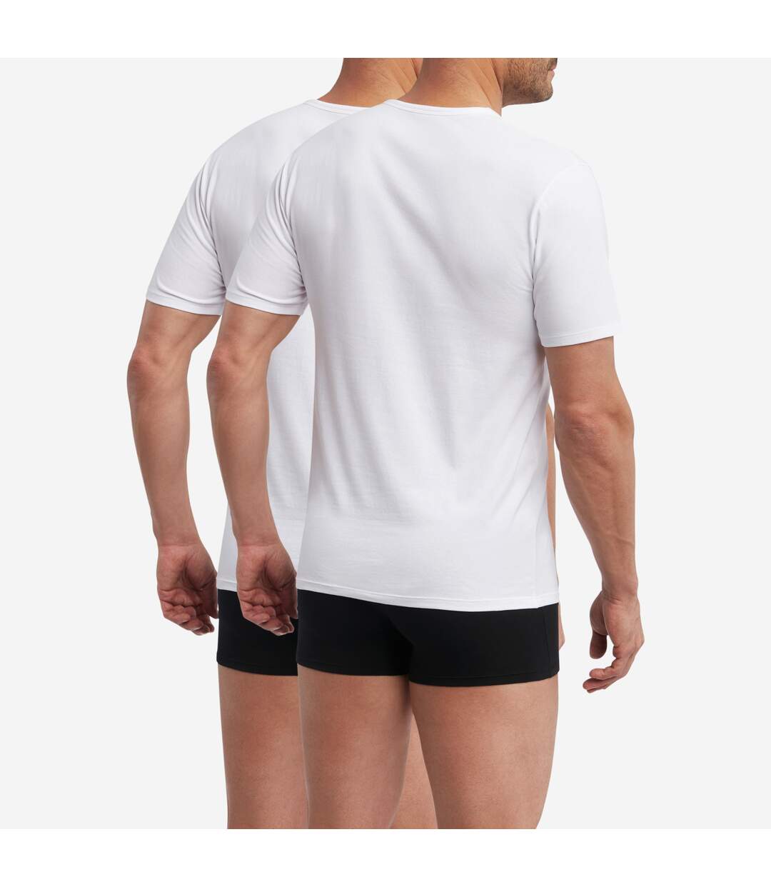 Lot de 2 t-shirts homme thermorégulateur coton col V Sport