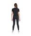 Womens/ladies Logo Regular Crop T-shirt Black SikSilk-2