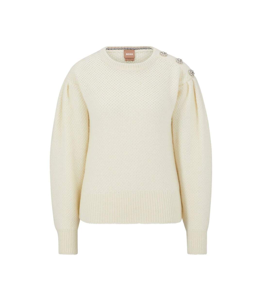 Womens/ladies Fernas Sweatshirt White Boss-2