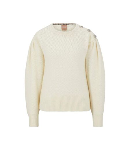 Womens/ladies Fernas Sweatshirt White Boss