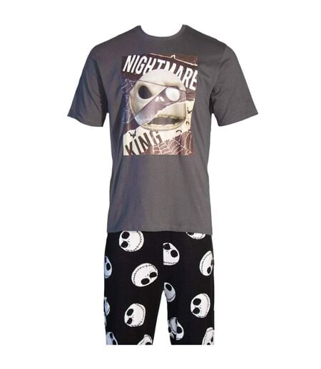 Ensemble De Pyjama Motif Jack Skellington Motif/style Toile D´araignée Homme Gris Noir Nightmare Before Christmas