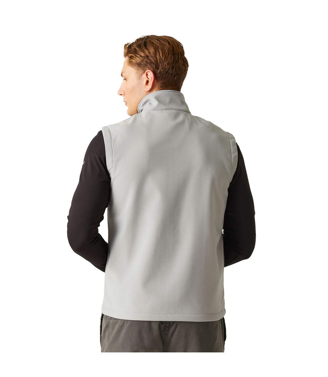 Mens Softshell 2 Layer Body Warmer Mineral Grey Black Regatta Professional-4