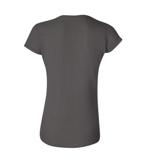 T-shirt À Manches Courtes Femmes Gris Foncé Gildan