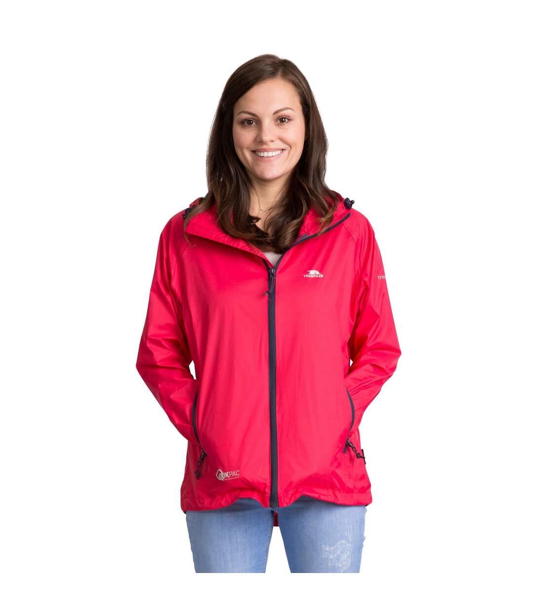 Veste imperméable qikpac femme rose foncé Trespass-4