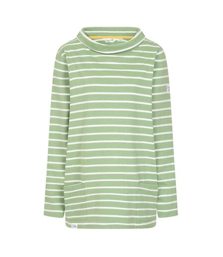 Sweat Motif/style Rayé Femme Vert Gazon Lazy Jacks