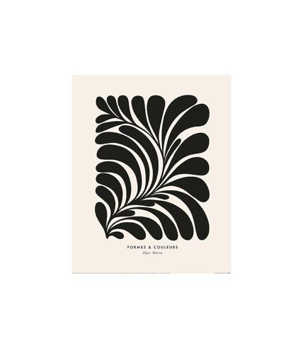 Dominique Vari Algue Marine Print (Black/Peach) (50cm x 40cm)