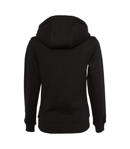 Womens/ladies Damen Kicks Love Embroidered Hoodie Sweat À Capuche Brodé Noir Mister Tee