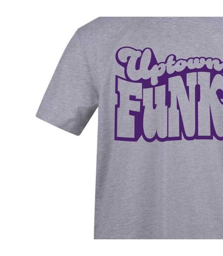T-shirt Motif/style Imprimé Uptown Funk Adulte Gris AWD