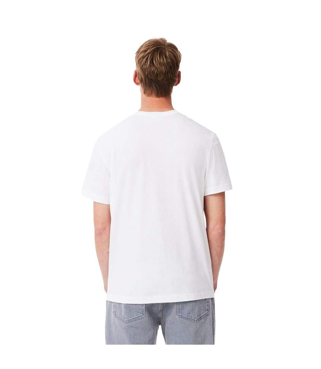 T-shirt Motif/style Imprimé Crocodile Homme Blanc Lacoste-3