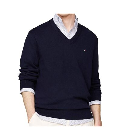 Pull marine homme tommy hilfiger pima mw0mw28047 - l