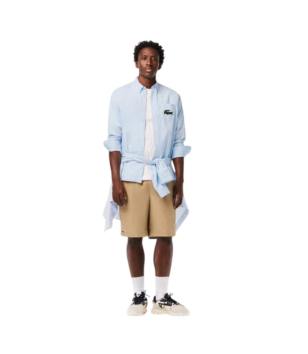 Chemise Motif/style Logo Homme Bleu Clair Lacoste-4