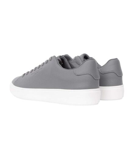 Mens Kremes Leather-look Pu Trainers Taupe Duck And Cover