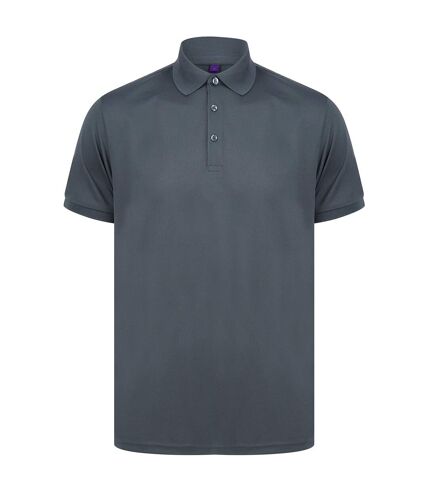 Henbury Unisex Adult Polo Shirt (Charcoal)
