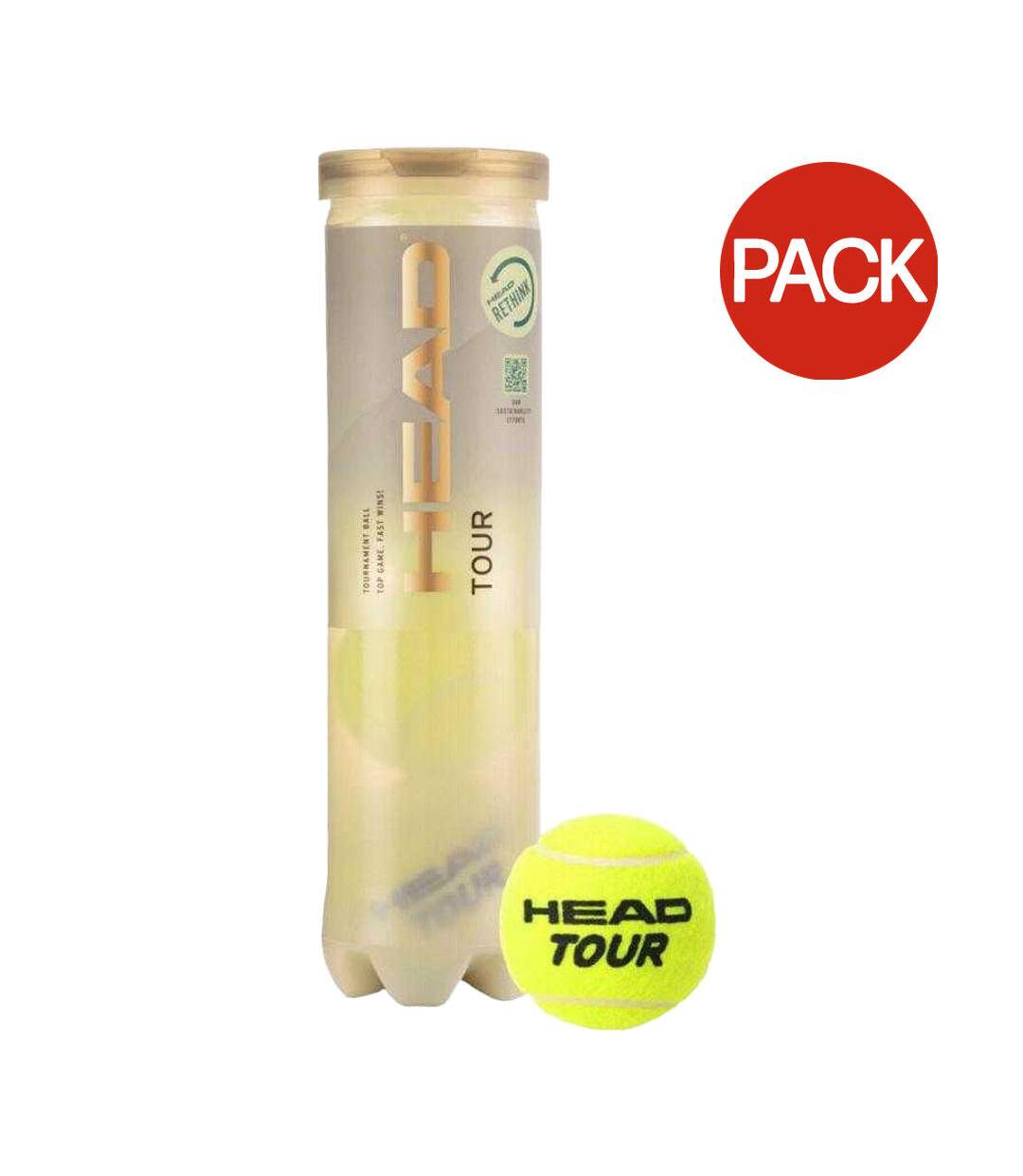 Balles De Tennis Tour Taille Unique Jaune Head-1