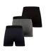 Lot De 3  Boxers Bronteen Homme Noir Gris Bleu Marine Duck And Cover-2