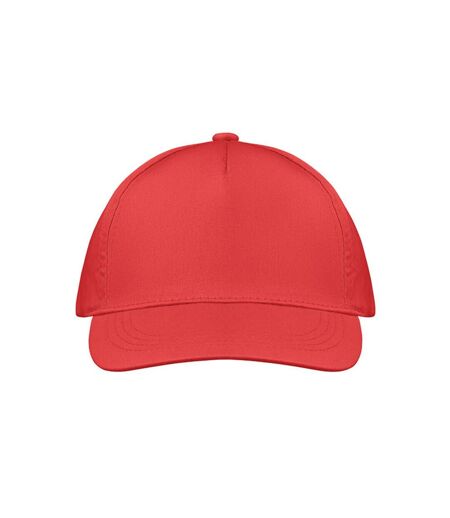 Buzz 5 Panel Baseball Cap Red MidOcean