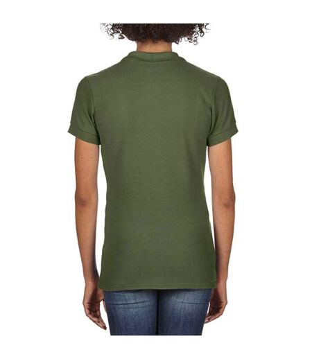 Gildan Womens/Ladies Premium Cotton Sport Double Pique Polo Shirt (Military Green) - UTBC3195