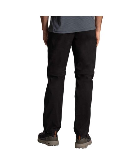 Pantalon Uni À Taille Mi-haute Semi-élastiquée 2-en-1 Kiwi Pro Homme Noir Craghoppers