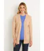 Gilet chiné long bord à bord avec laine-1