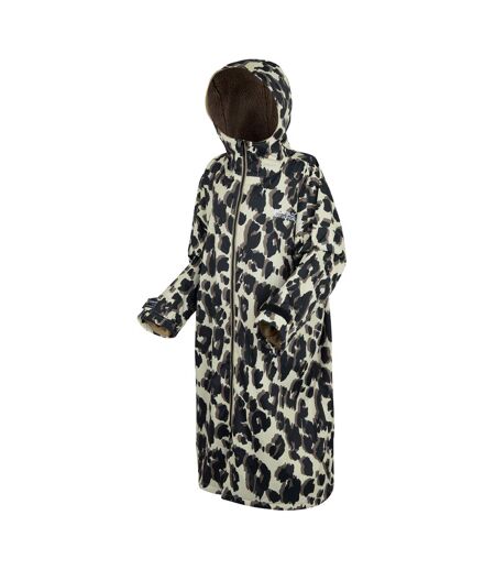 Unisex Adult Leopard Print Changing Robe Multicoloured Regatta