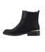 Womens/ladies Clip Block Heel Ankle Boots Black Miso-2