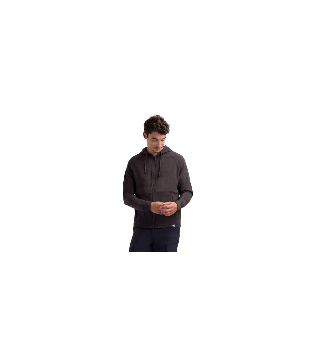 Mens Rocky Active Full Zip Hoodie Black Marl Trespass-1