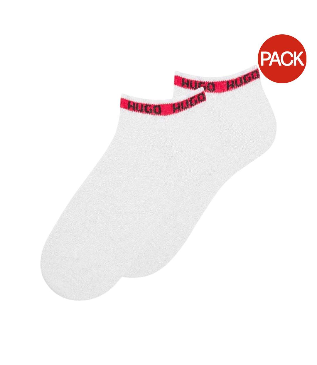 Lot De 2  Socquettes Homme Blanc Hugo-1