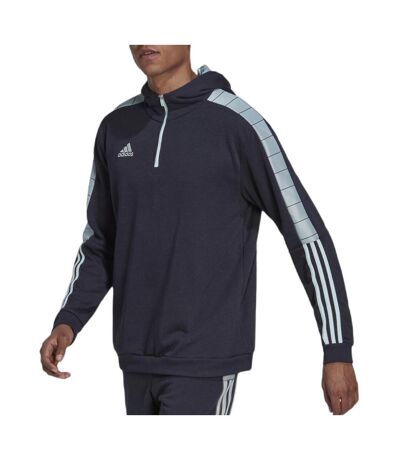 Sweat marine/turquoise homme adidas tiro - l