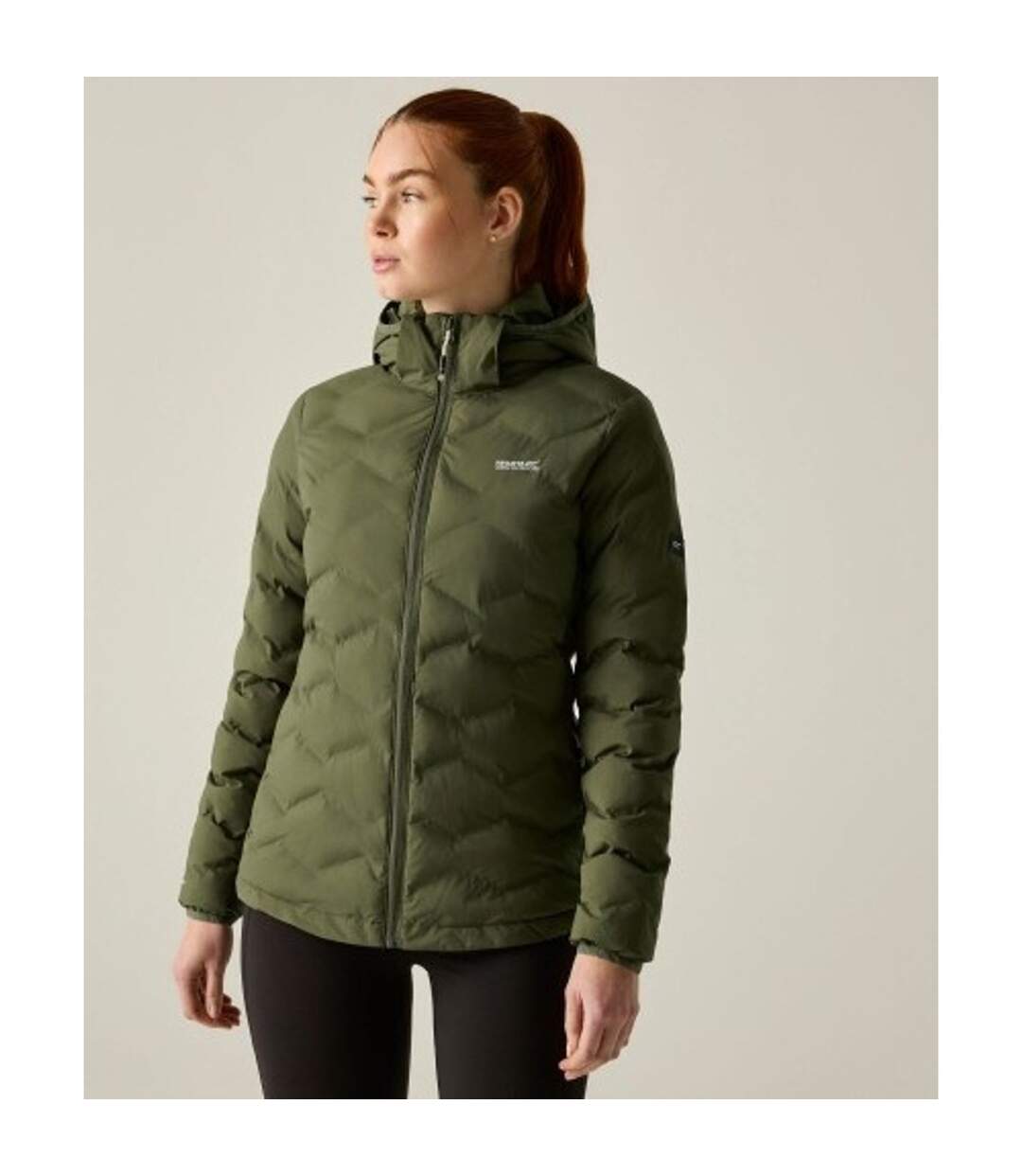 Doudoune Matelassée Motif/style Matelassé Deyla Femme Kaki Foncé Regatta-1