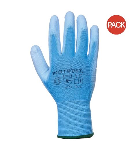 Pack of 2  Pu palm coated gloves a120 / workwear  xl blue Portwest