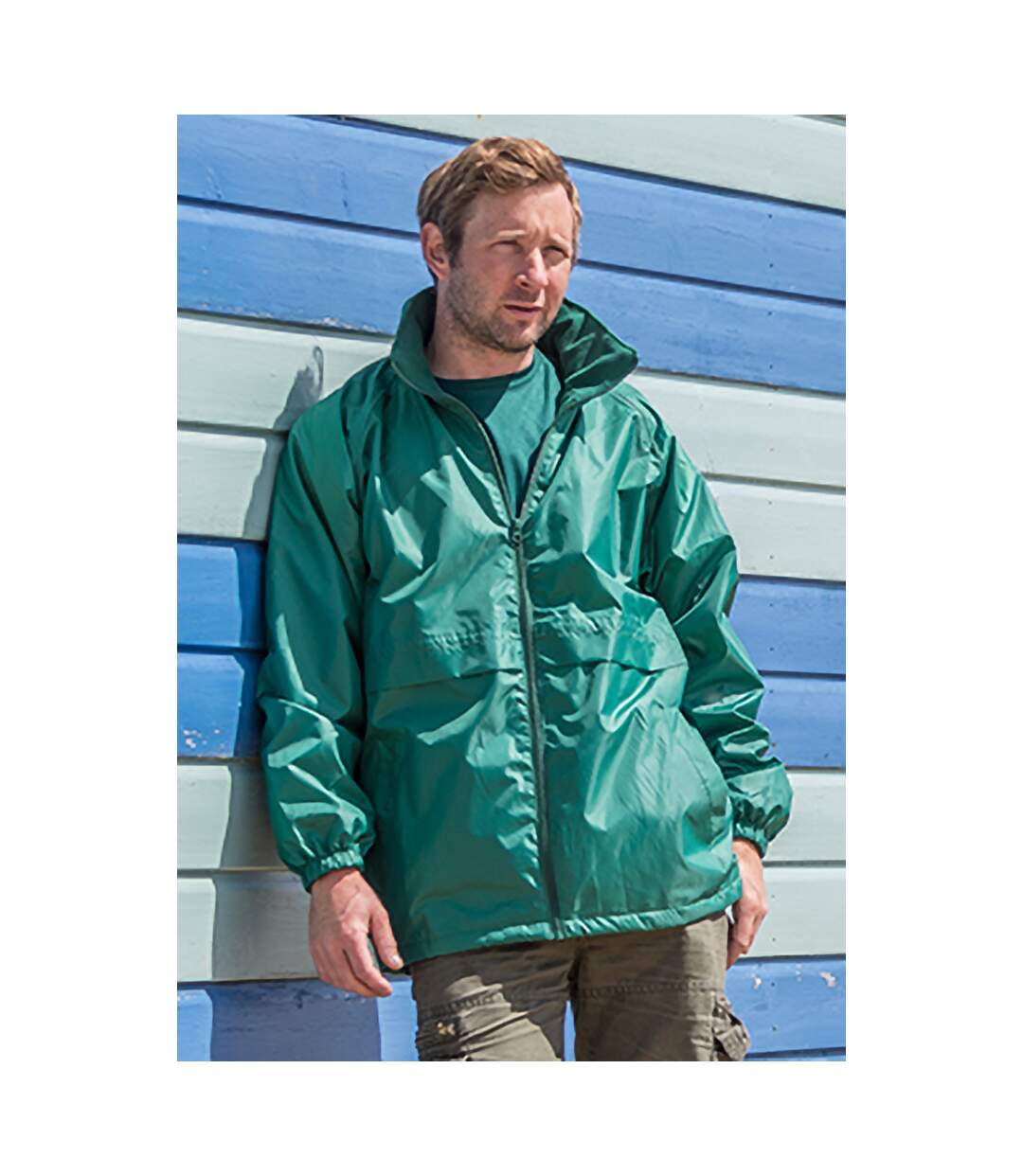 Result Mens Core Adult Windcheater Water Repellent Windproof Jacket (Emerald) - UTBC897-2