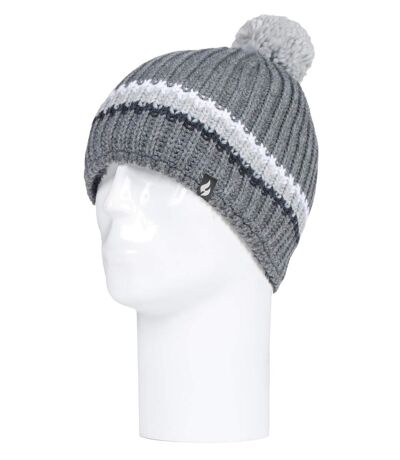 Bonnet Homme Thermique Tricot Épais avec Pompon