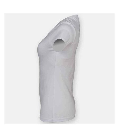 Skinni Fit - T-shirt FEEL GOOD - Femme (Blanc) - UTPC6645
