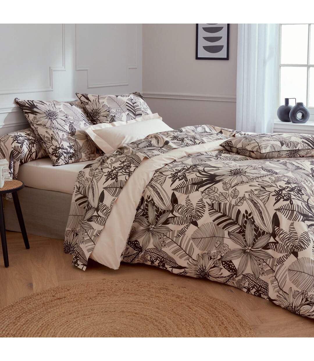 Parure de lit percale de coton ALBA Taie 50x70 cm-1