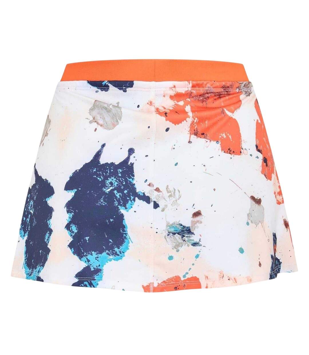 Jupe Motif/style Éclaboussures De Peinture Femme Orange Head-2