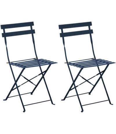 Chaises pliantes en acier Cuba (Lot de 2)