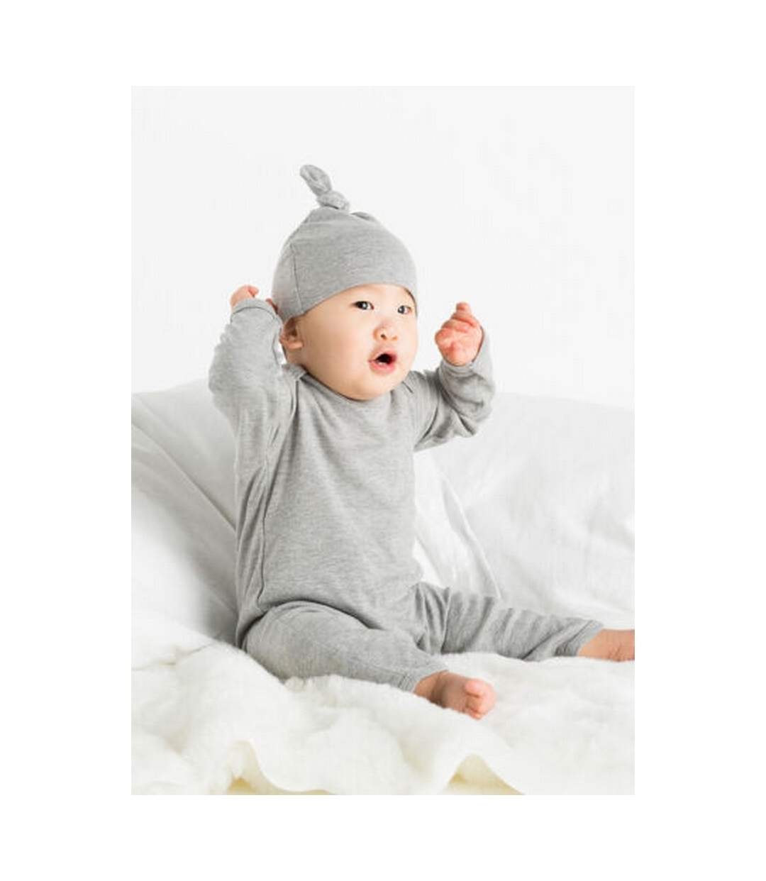 Bonnet d´hiver bébé gris chiné Babybugz-2