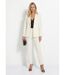 Veste tailleur unie fluide double boutonnage-3