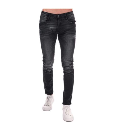 Mens Maylead Cotton Denim Faded Slim Jeans Black Duck And Cover